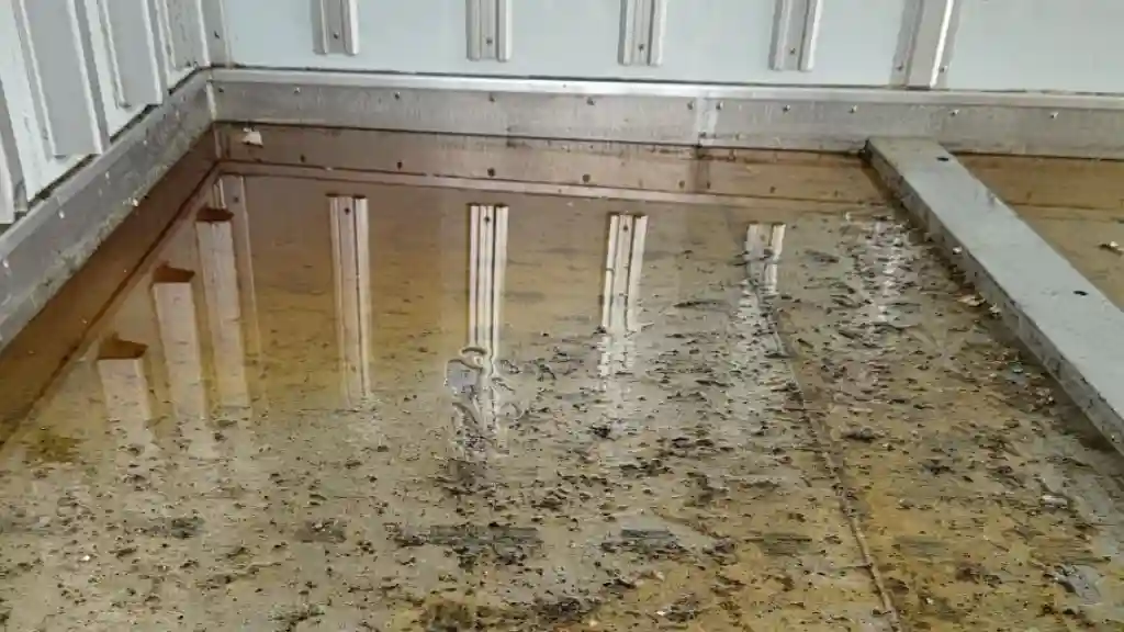 箱車の油汚れ